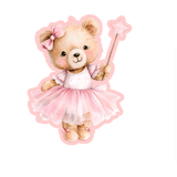 Bear Ballerina with Star Cookie Cutter and Stamp