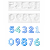 Number Silicone Mold  Mylar Balloon Effect