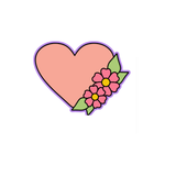 Floral Love Heart Sweet Bloom Heart Cookie Cutter & Stamp