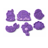 Little Pearl Mermaid Cookie Cutter & Stamp Full Set 6 Piece Under the Sea Collection