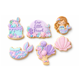 Little Pearl Mermaid Cookie Cutter & Stamp Full Set 6 Piece Under the Sea Collection