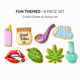 Chill Vibes Cookie Cutter & Stamp Set – 4 Piece