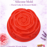 Elegant Rose Silicone Mold – Floral Cake & Dessert Mold  3D Rose Baking Mold