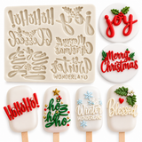 Christmas Words & Phrases Silicone Mold – 6 Designs