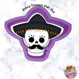 Man Skull Cookie Cutter with Hat