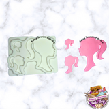 Doll Silhouette  3 Cavity Silicone Mold