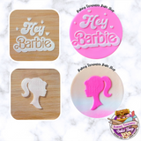 Hey Barbie & Barbie Silhouette 2 pc Set Acrylic Debosser