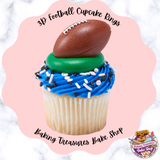 3D Football Cupcake Rings 12 Pcs