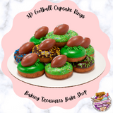 3D Football Cupcake Rings 12 Pcs
