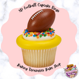 3D Football Cupcake Rings 12 Pcs