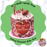 3D Football Cupcake Rings 12 Pcs
