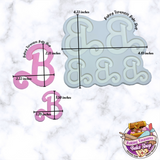 Doll Letter B Doll Silicone Mold or Cookie  Fondant cutter Debossed 2 sizes