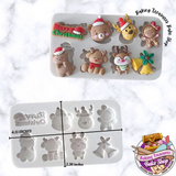 Merry Christmas Characters Silicone Mold – 8 Cavity