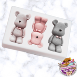 Teddy Bear Trio Silicone Mold
