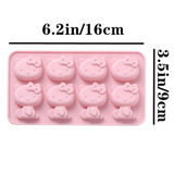 Cute Cat HK Face and Sitting Silicone molds