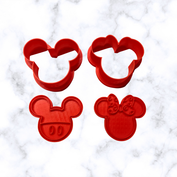 MR and MRS MOUSE COOKIE CUTTER AND STAMP