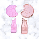 Cookies and  Milk Santa Cookie Cutter + Stamp