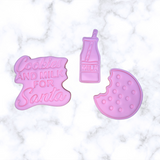 Cookies and  Milk Santa Cookie Cutter + Stamp