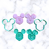Mouse MR & MRS  Cookie Cutter and Stamp