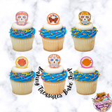 Dia de los Muertos "Day of the Dead" Ring Toppers 12 ct