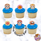 Dia de los Muertos "Day of the Dead" Ring Toppers 12 ct