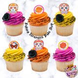 Dia de los Muertos "Day of the Dead" Ring Toppers 12 ct