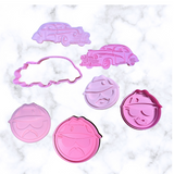 Lowrider Face and Bomb Car Cookie cutter and Stamp
