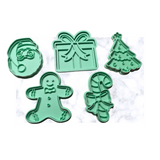 Christmas 10 pc set cookie cutter and Stamp