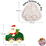 Christmas Santa Clause Driving Silicone Mold