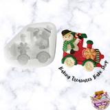 Christmas Snowman Driving Silicone Mold