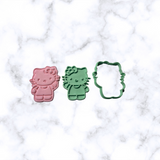 Kitty with Bow Cookie Cutter +Stamp