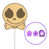 Round Skull Face and Embosser Cake Pop Mold