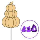 Three pumpkins cake pop mold