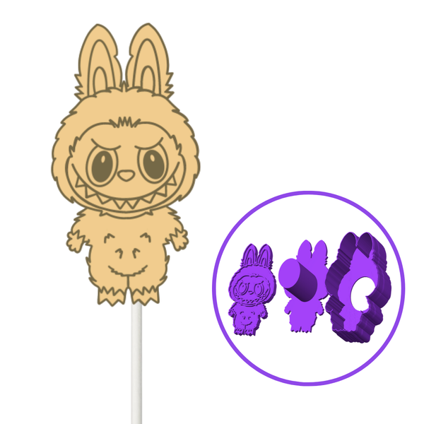 Cute Furry Creature Full Body Cake Pop Mold W Embosser