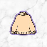 Fall Cozy Sweater Cookie Cutter with Stamp Option