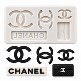 Designer-Inspired Logo & Purse Silicone Mold – 5-Design Fondant & Chocolate Mold