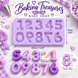 Puffy Balloon Numbers 0–9 Silicone Mold – Number Fondant, Chocolate & Candy Decorating Mold