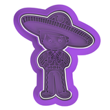 Charro Boy Cookie Cutter and Stamp with Size Options, Mexican Theme