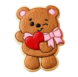 Valentine Love You Beary Much Teddy Cookie Cutter and  Stamp
