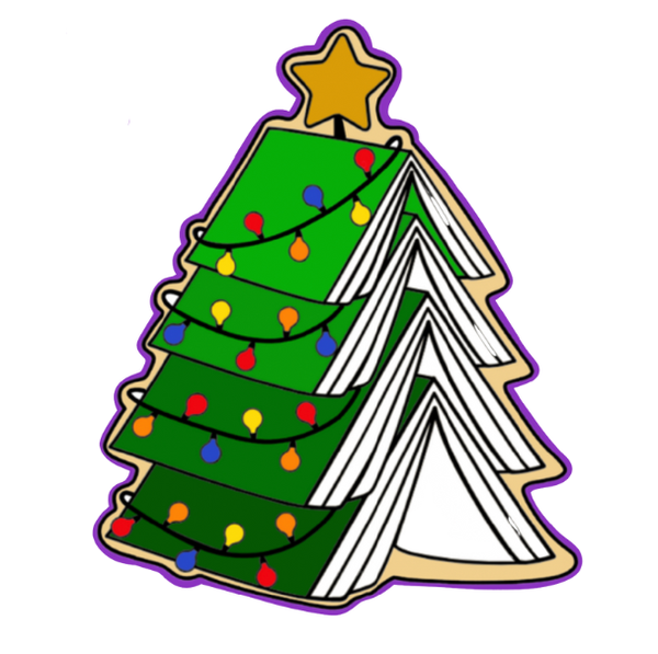 Book Christmas Tree with Cookie Stamp