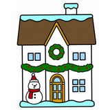 Christmas House Cookie Cutter and Stamp