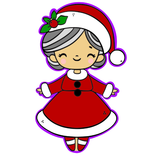 Mrs. Claus Cookie Cutter and Stamp