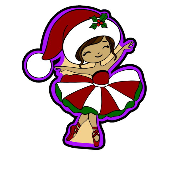 Christmas Ballerina Cookie Cutter and Stamp