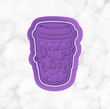 Christmas Cup of Coffee Cookie Cutter and Stamp with Size Option