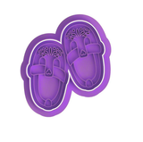 Huaraches Girl Shoes Cookie Cutter and Stamp with Size Options,Baptism Mexican Theme