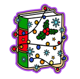 christmas Festive Book Cookie Cutter and Stamp