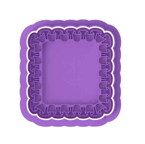 Victorian Trim Square Frame Cutter and Stamp with Size Options