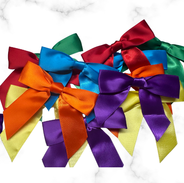 12 ct  Rainbow Bows Bows 3.15"