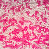 Pink, & White Jimmie Sprinkle with Pearls 2 oz