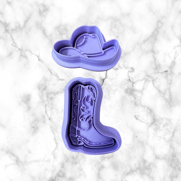 Cowboy Hat and Boot Fondant & Cutter MinI 1.5